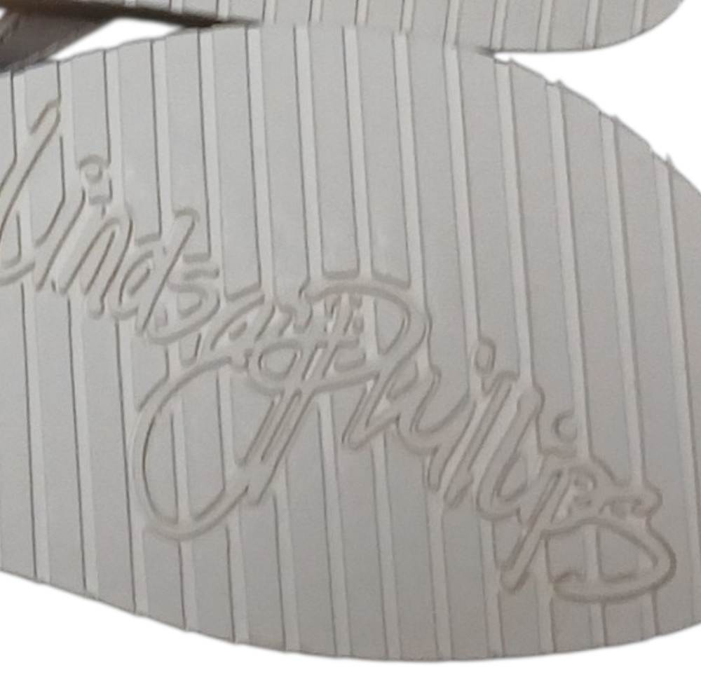 Lindsay Phillips -NWT, Switch Flops Model Katie, Pink, Gray,Beige, Bow W/Gold... - Picture 6 of 11